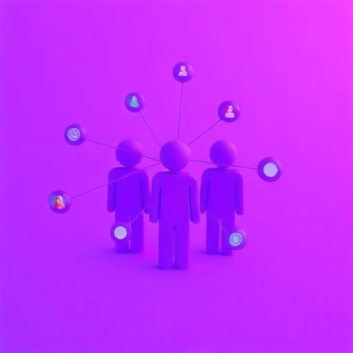 Icon showing connected people representing vibrant social hub community