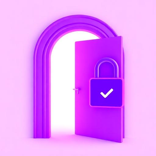 Icon showing open door or unlocked padlock representing free open access